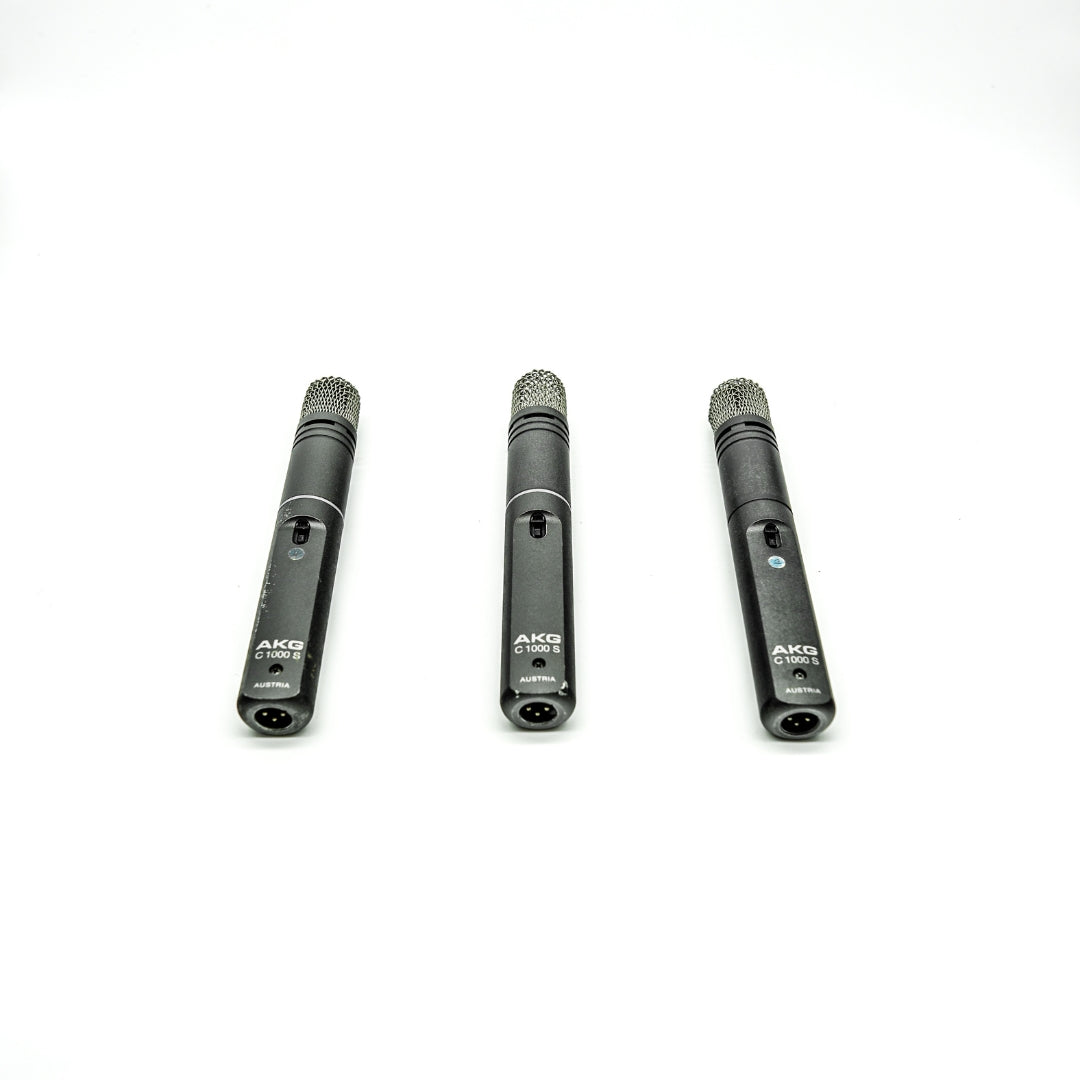AKG C1000S Condenser Mic x 3 With Flight Case
