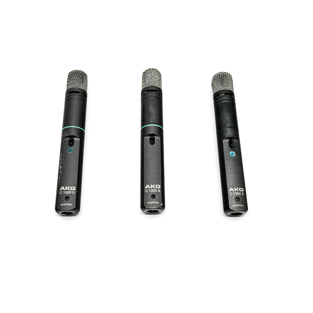AKG C1000S Condenser Mic x 3 With Flight Case